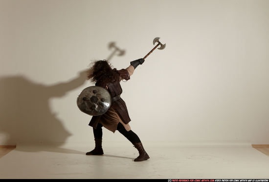 Man Adult Average White Fighting with sword Moving poses Army