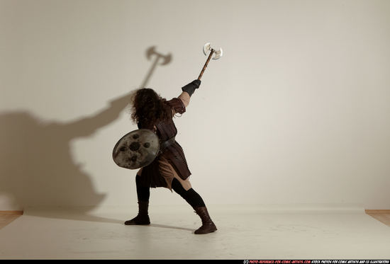 Man Adult Average White Fighting with sword Moving poses Army