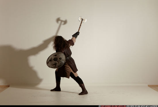 Man Adult Average White Fighting with sword Moving poses Army