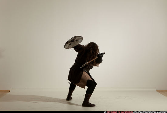 Man Adult Average White Fighting with sword Moving poses Army