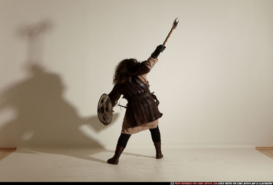 Man Adult Average White Fighting with sword Moving poses Army