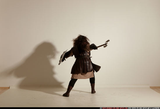 Man Adult Average White Fighting with sword Moving poses Army