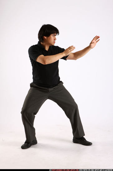 Man Adult Average Fist fight Standing poses Casual Asian