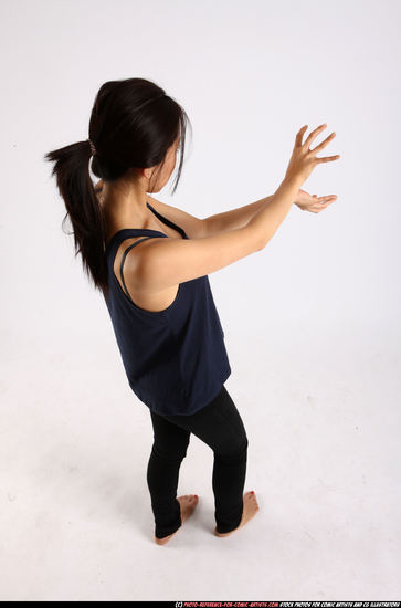 Woman Young Athletic Magic Standing poses Casual Asian