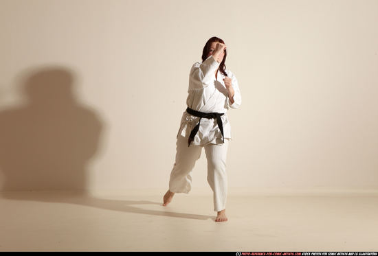 Woman Adult Average White Martial art Moving poses Sportswear