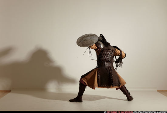 Man Adult Average White Fighting with sword Moving poses Army