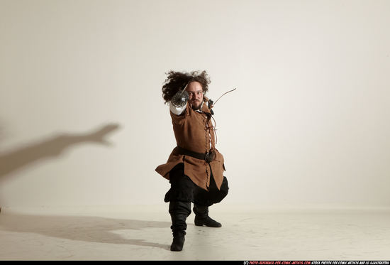 Man Adult Average White Fighting with sword Moving poses Army