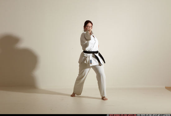 Woman Adult Average White Martial art Moving poses Sportswear