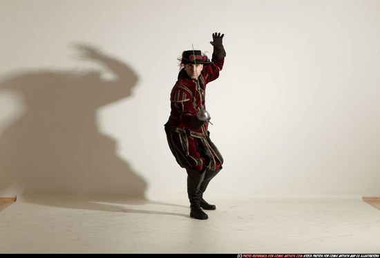 Man Adult Average White Fighting with sword Moving poses Army