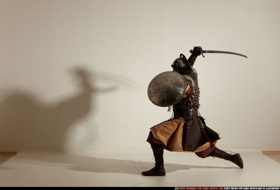 Man Adult Average White Fighting with sword Moving poses Army