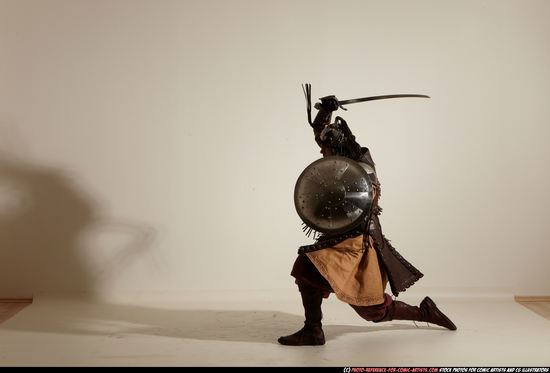 Man Adult Average White Fighting with sword Moving poses Army