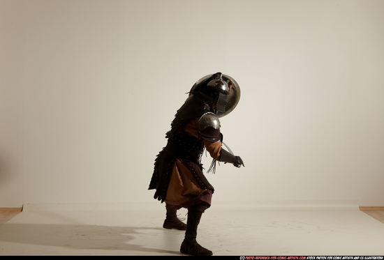 Man Adult Average White Fighting with sword Moving poses Army