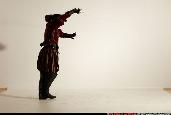 Man Adult Average White Fighting with sword Moving poses Army