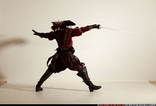 Man Adult Average White Fighting with sword Moving poses Army