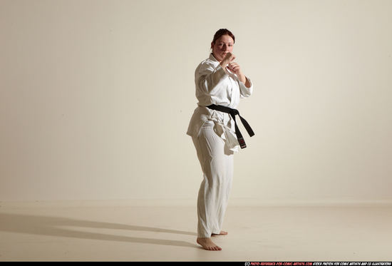 Woman Adult Average White Martial art Moving poses Sportswear