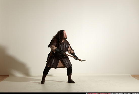 Man Adult Average White Fighting with sword Moving poses Army