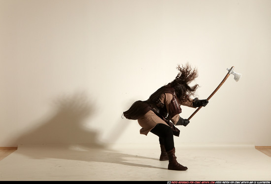 Man Adult Average White Fighting with sword Moving poses Army