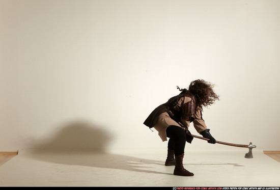 Man Adult Average White Fighting with sword Moving poses Army