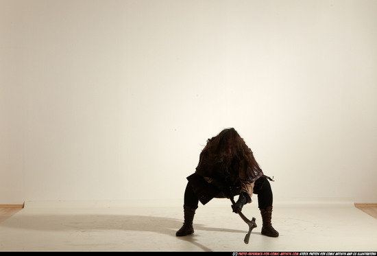 Man Adult Average White Fighting with sword Moving poses Army