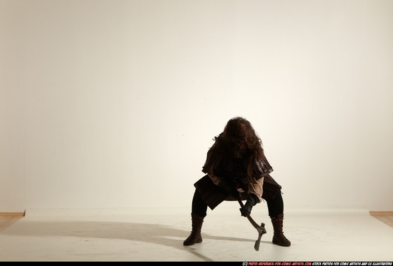 Man Adult Average White Fighting with sword Moving poses Army