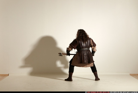 Man Adult Average White Fighting with sword Moving poses Army