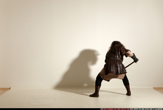 Man Adult Average White Fighting with sword Moving poses Army