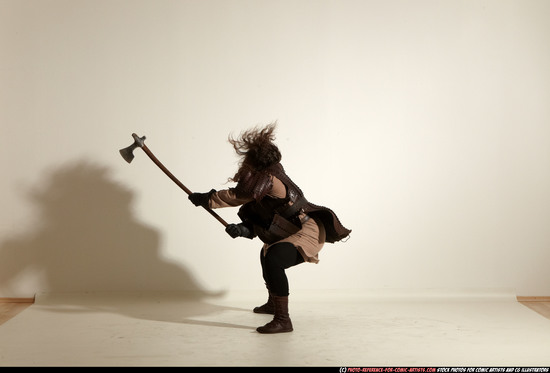 Man Adult Average White Fighting with sword Moving poses Army