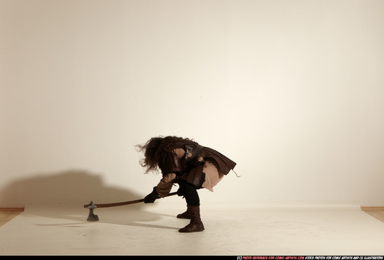 Man Adult Average White Fighting with sword Moving poses Army