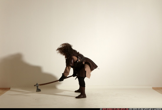 Man Adult Average White Fighting with sword Moving poses Army