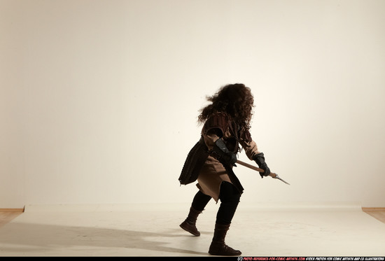 Man Adult Average White Fighting with sword Moving poses Army