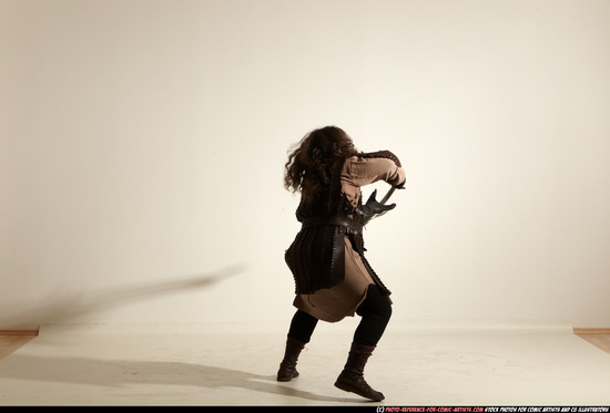 Man Adult Average White Fighting with sword Moving poses Army