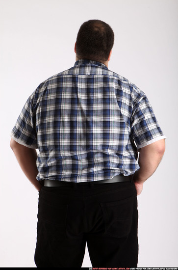 Man Adult Chubby White Fighting with gun Standing poses Casual