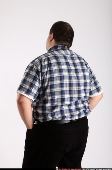 Man Adult Chubby White Fighting with gun Standing poses Casual