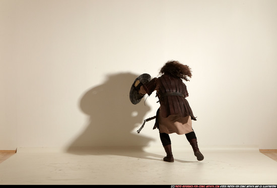 Man Adult Chubby White Fighting with hammer Moving poses Army