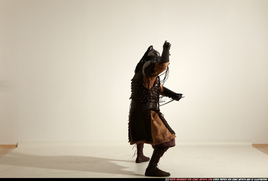 Man Adult Average White Fighting with sword Moving poses Army