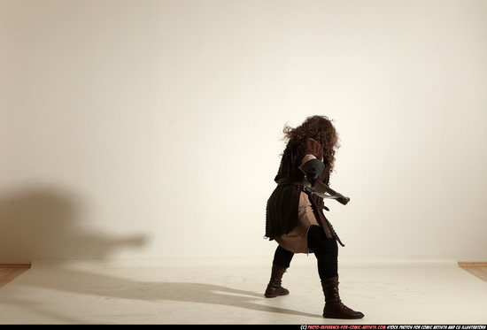 Man Adult Average White Fighting with sword Moving poses Army