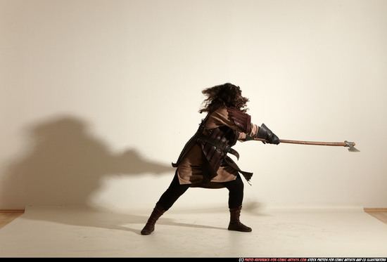 Man Adult Average White Fighting with sword Moving poses Army