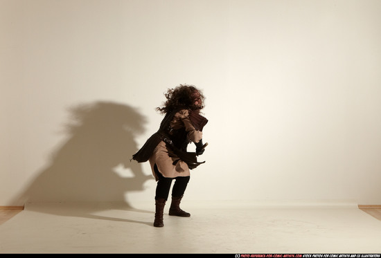 Man Adult Average White Fighting with sword Moving poses Army