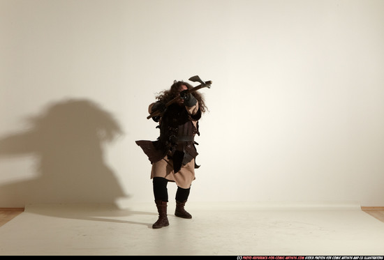 Man Adult Average White Fighting with sword Moving poses Army