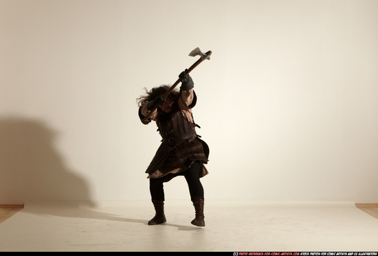 Man Adult Average White Fighting with sword Moving poses Army