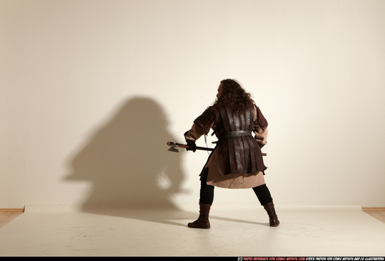 Man Adult Average White Fighting with sword Moving poses Army