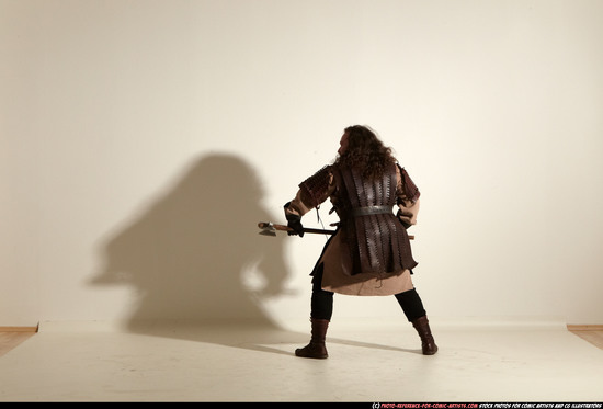 Man Adult Average White Fighting with sword Moving poses Army