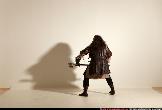 Man Adult Average White Fighting with sword Moving poses Army