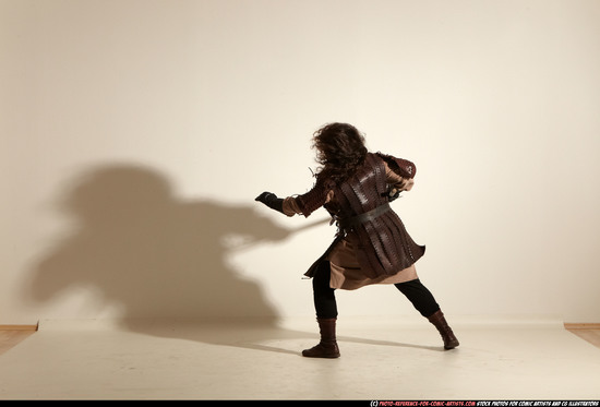 Man Adult Average White Fighting with sword Moving poses Army