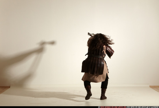 Man Adult Average White Fighting with sword Moving poses Army