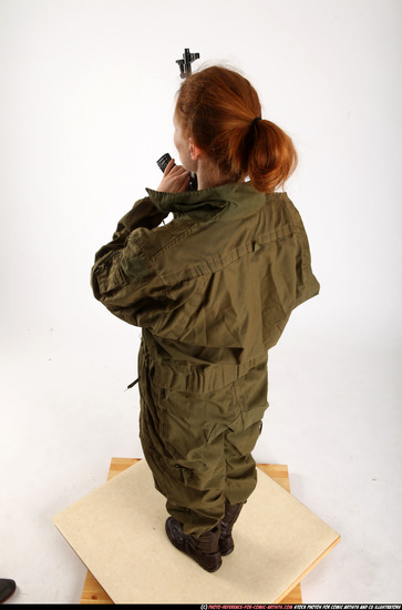 Woman Adult Average White Neutral Standing poses Army