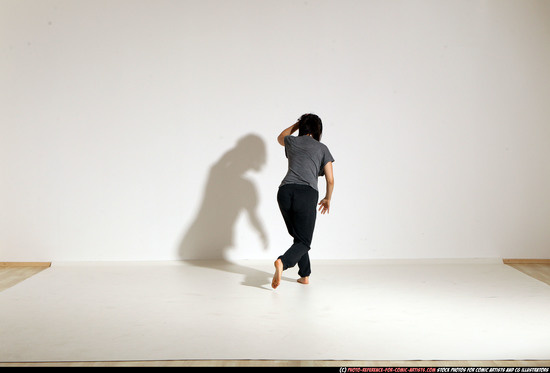 Woman Young Athletic White Moving poses Casual Dance