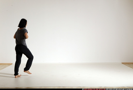 Woman Young Athletic White Moving poses Casual Dance