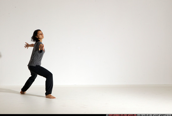 Woman Young Athletic White Moving poses Casual Dance