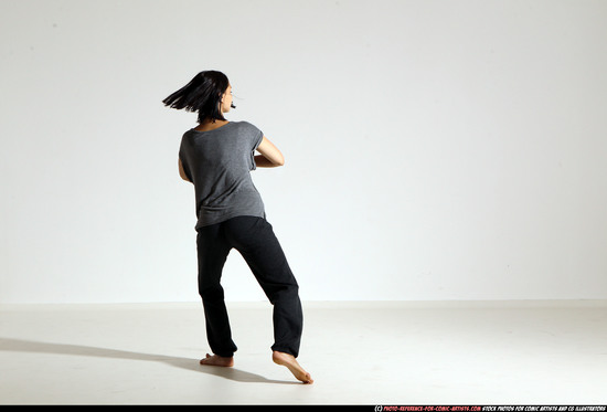 Woman Young Athletic White Moving poses Casual Dance